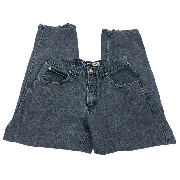 Vintage Anchor Blue Mens Black Gray Loose Jeans Size 30x30 Y2K 90s - Picture 2 of 11